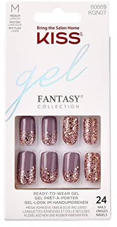 Kiss Gel Fantasy Nails - Rush Hour C, 1er Pack (1 x 24 Stück), farbe sortiert