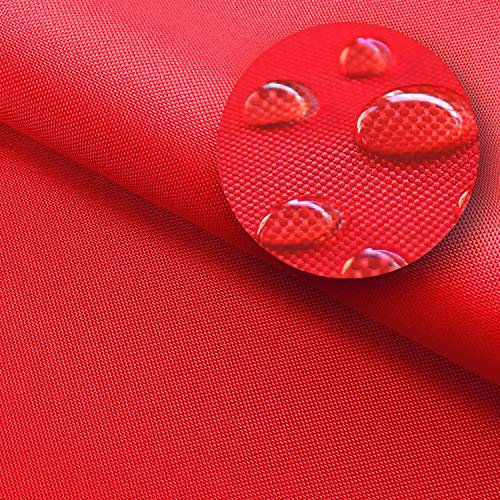 NOVELY® Oxford Sunset 420D - UV-Beständiger Polsterstoff - Wasserdichter Outdoor-Stoff - Polyester Möbelstoff - Pflegeleichte Meterware 1lfm | Farbe: 23 Rot