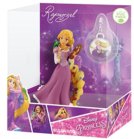 Bullyland 13420 - Spielfigur in Geschenkpackung, Walt Disney Rapunzel mit Schmuckanhänger, ca. 10 cm