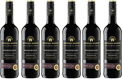 Deutsches Weintor Dornfelder Rotwein Halbtrocken (6 x 0.75 l)