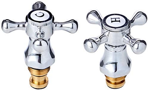 Cross Head Chrome Plated Tap Conversion Kit, Silver, 0.5-Inch