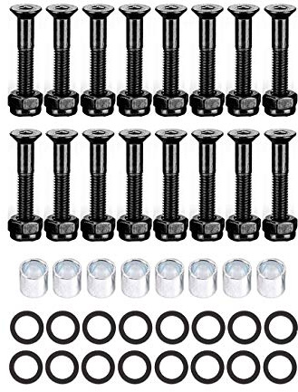 IMPORX Skateboard Hardware Kit - 1 25mm Deck Mounting Phillips Screws, Speed Washes and Spacers