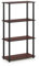Furinno Turn-N-Tube 4-Tier Multipurpose Shelf Display Rack with Round Tubes, Dark Cherry/Black