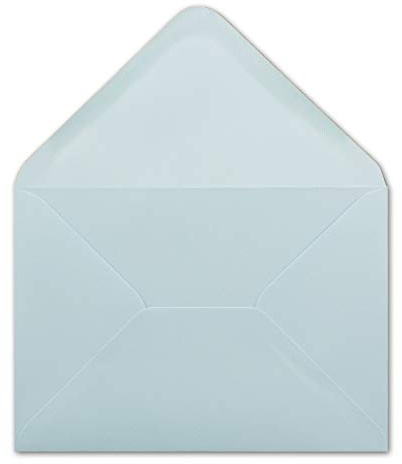 50 DIN C5 Briefumschläge Hellblau - 16,2 x 22,7 cm - 100 g/m² Nassklebung spitze Klappe - aus der Serie COLOURS-4-YOU Glüxx-Agent
