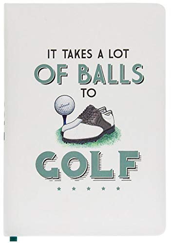 Notizbuch mit festem Einband, A5, Motiv „It Takes A Lot of Balls to Golf“
