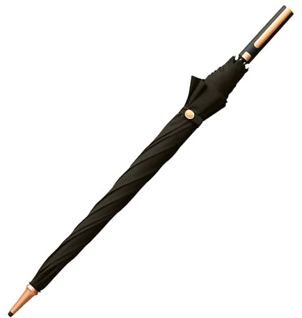 Lemon Pie Products Large Windproof Golf Umbrella 54-Inch – Automatic Open, Strong Fibreglass Frame, Waterproof Canopy with UV Protection, Premium Black & Silver Stick Umbrella for Men & Women