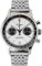 40 mm Stahl Panda Chrono Möwe ST1901 Uhrwerk Saphirglas Chronograph Herrenuhr 1963 SUPANK003GN, silber, Armband