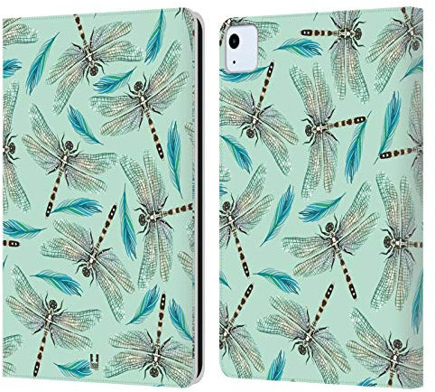 Head Case Designs Libellula Insetti Acquarello Custodia Portafoglio in Pelle Compatibile con Apple iPad Air 11 2020/2022/2024/2025
