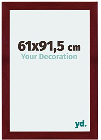 Your Decoration - Cadre 61x91.5 cm - Vin Rouge Patiné - Cadres Photo en MDF Avec Verre acrylique - Anti-Reflet - Cadre 61x91.5 - Mura