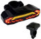 Smart Bike Tail Light, with Turn Signals and Automatic Brake Light, Wireless Remote Control Bike Alarm, 5-IN-1 Bike Rear Light (warning, brake, steering, electric bell, anti-theft)