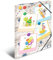 HERMA Sammelmappen A3 Kinder Holzoptik Set, 3 Stück, Eckspanner-Mappen aus Pappe mit Kindergarten Motiv, Gummizug, Innenklappen und Innendruck für Jungen, Mädchen und Kinder