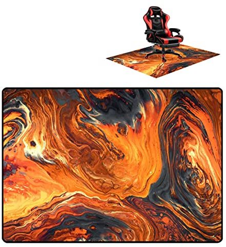 Bodenschutzmatte Gaming Bürostuhl Stuhlmatten Bodenschutzmatte Bürostuhl Unterlage Bürostuhlunterlage Rutschfestes Kratzfest Stuhl unterlage Chair Mat 90×120CM