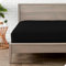 Bare Home - Spannbettlaken 180 x 200 cm - Doppelt gebürstete Polyester-Mikrofaser - 30 cm Tiefe Tasche - Oeko-TEX Standard 100, 180 x 200, Schwarz
