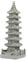 Cabilock Pagode Turm Gartenturm Pagode Statue Bonsai Deko Tempel Simulation Landschaft Türme für Garten Teich Desktop Büro Ornamente