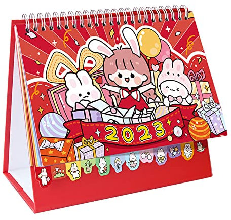 2023 Cartoon Kalender Plan Notiz Schlafzimmer Büro Fenster Desktop Mini Kalender Ornament DIY Kalender Grußkarte Stehender Kalender - #1