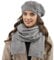 VIVISENCE Elegantes Damen Winter Set Aus Baskenmütze Und Langem Schal Aus Wärmendem Wollgarn Perfekte Passform Für Kalte Wintertage Ideal Für Elegante Und Sportliche Outfits, Hellgrau,Einheitsgröße