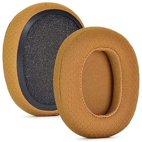 XBERSTAR Ohrpolster Kopfhörer Ohrpolster für Skullcandy Crusher Wireless / Crusher Evo/Crusher ANC/Hesh3 Ersatz-Ohrpolster (braunes Netz)