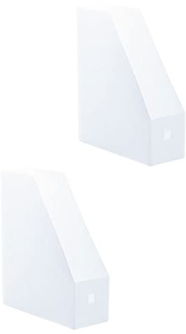 Gadpiparty 2 Pièces En Plastique Organisateur De Bureau Porte-Revues En Plastique Mince Dossier De Fichiers Vertical Porte-Revues Organisation De Bureau Stockage De Boîte De Fichiers