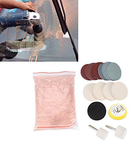 Winhutzscheibe Kratzer Entfernen,Cerium Oxide,Tiefe Kratzer AGlas Entfernen,Mover,Ceriumoxid-Glaspoliermittel 8 Oz,Ceriumoxid-Glaspoliermittel 8 Oz Glaspolierset Kratzerentfernunet Cerdioxid-Schleifsc