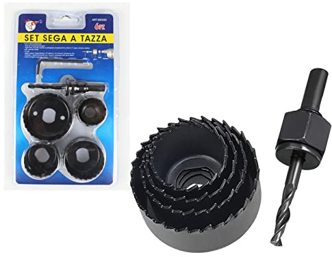 TA-VIGOR Hole Saw Kit 1-1/4 Inch 32 mm to 2-1/8 Inch 54 mm, M42 Bimetallic Hole Saw Cr-V Steel Drill Bit for Wood Plastic PVC Board Drywall