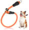 uinnossvc Slip Collar Dog Training Choke Collar Round Climbing Rope Material Dog Adjustable P Collar,Soft No Pull Collar Rope for Pet Walking,Suitable for Small,Medium,Large Dogs(Orange,L)
