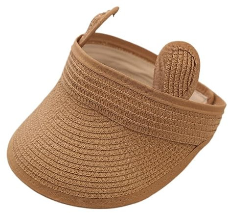 Volicph Chapeau de paille universel pour bébé garçon et fille - Chapeau de paille souple - Chapeau de plage - Protection solaire - Chapeau de voyage - Chapeau de paille pour bébé - Chapeau de paille