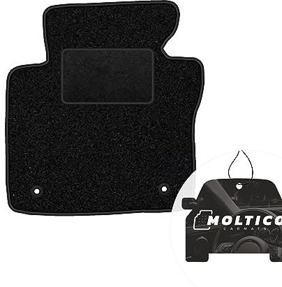 moto-MOLTICO Fahrer Fußmatte Auto Velours Fahrerseite Autoteppiche | Schwarz Fahrermatte 1-teilig passend für VW Caddy II 2003-2020