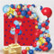 Juego de globos y guirnalda para fiesta de perros-Naranja azul y guirnalda de globos de patas de perro,globo de patas de perro, decoración de fiesta para boda/cumpleaños joven/bebé