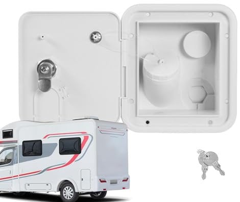Trappe de remplissage d'eau pour camping-car - Trappe d'entrée d'eau, pièces de rechange carrées, coupelle de remplissage pour camping-car, remorque marine