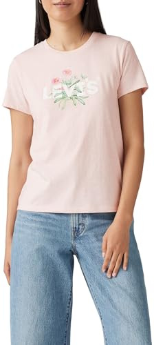 Levi's Damen The Perfect Tee T-Shirt, Pink Desert Plant HL Logo Bros, M