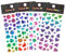 4 Stück Aufkleber Sterne 3D Sticker Glitzer Kinder, Glitzer Sticker Mädchen, Glitzersteine Selbstklebend, Aufkleber kinder, Kristall Stern Diamant Rund Liebe Gestalten, Für DIY Handwerk Deko