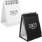 2 Stück Mini-Tischkalender 2024/2025, Kleiner Stehkalender von Juli 2024 bis Dezember 2025, Kleiner Tischkalender mit Aufklebern, Mini Desk Calendar 2025 für Home Office School