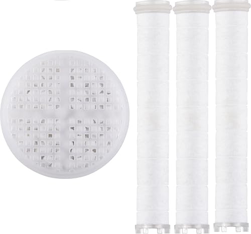 Kit filtri per doccia : 1 capsula con sfere di argilla + 3 filtri anti-impurità | Compatibile con docce filtranti | Migliora la qualità dell’acqua | EUROSANIT