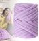 500g Armstricken Wolle, 25m Wolle zum Handstricken, Chunky XXL Grobe Isländische Wolle, Dicke Wolle Sperrige Handstrickgarn für Weben von Mützen Schals Decken Zierkissen Haustiernester (Hellviolett)