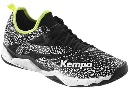 Kempa Homme Wing Lite 2.0 Chaussures de Sport, Noir/Jaune Fluo, 44 EU