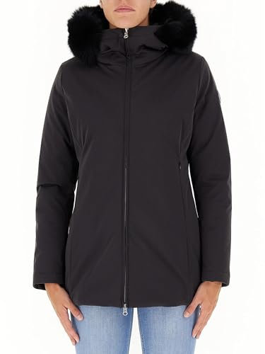 Colmar - GIACCA DONNA CON CAPPUCCIO REALIZZATA IN TESSUTO TRE STRATI CON EFFETTO RASO 2267F 9VP - 40, Nero