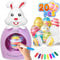 HaoVrisn Eier Bemalen Maschine für Mädchen, Ostereier zum Bemalen Set Mit 20 Weiße Eierschalen und 8 Verschiedenfarbige Stifte, Bastelset Ostern Basteln Kinder 3-10 Jarhe Ostergeschenke Kinder