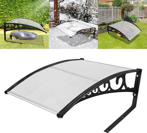 YARDIN Mähroboter Garage Carport für Rasenmäher Roboter Überdachung Dach Carport Bausatz für Rasenroboter Automower Schutzhülle Schutz Pultvordach Polycarbonat Regenschutz Sonnenschutz