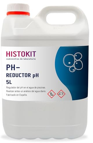 Reductor de pH para Piscinas HISTOKIT – Bajador de pH Líquido para Agua de Piscina – Regulador de Acidez y Controlador de pH – Garrafa 5L