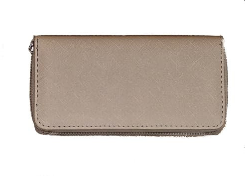 Noey & Lou Bench Damen Geldbörse XXL Portemonnaie Große Brieftasche Reißverschluss Clutch Münzörse (Beige)