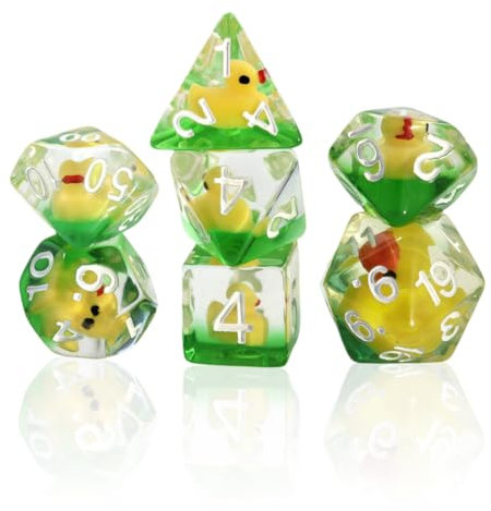 7 Pezzi Dadi Poliedrici da Gioco Polyhedral 7-Die DND Dice Set, DND Dadi Set con Dungeons and Dragons Poliedrici Giochi di Ruolo Dadi D20 Dadi 7 Set Dadi di Halloween