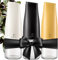 Olive Oil and Vinegar Dispenser Set - 3 x 500ml Auto Flip, Non-Drip & Non-Spill Glass Pourers – Leakproof, Easy To Clean, Oil Bottles for Kitchen, Vinegar Drizzlers for Cooking, Pack Of 3 (W+B+Y)