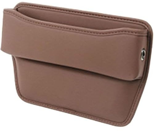 LYHCM Scatola Portaoggetti Seggiolino Auto per Audi A3 8P7 / A3 8V 8Y / S3 8Y 8V, Scatola Portaoggetti Organizer Laterale Sedile Console Centrale Accessori,Light Brown