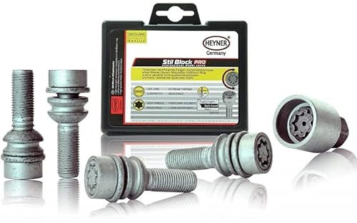 Fits Toyota Aygo Models 2005 To 2024 Heyner Germany Stil Block PRO Locking Wheel Nuts 12x1.5 866/5