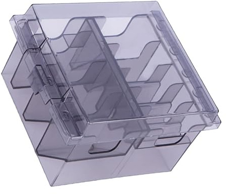 Eson Clippers Attachment Holder Storage Box, Clipper Comb & Clipper Guards Organizer, 10 Grid Base for Hair Accessories Storage, Plastic Blade Case Rack for Barber, Hairdresser, Salon (Box)