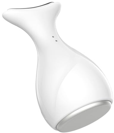 Vaguelly Appareil Masseur Facial Froid Blanc en Abs et Alliage D'aluminium Fonction Soulagement et Refroidissement Physique pour Soin Visage