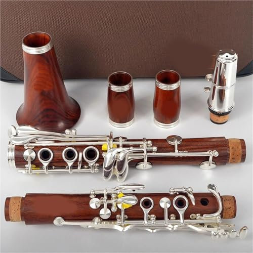 Rosévergoldete Tasten Professionelle Klarinette Homophon bB Versilbert Vergoldete Tasten larinettensatz(M12)