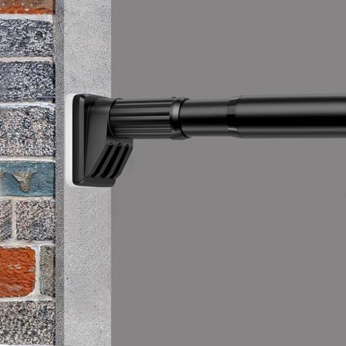 GOLDION Gardinenstange ohne Bohren 70-110cm,Matt Schwarz Multifunktionale Vorhangstange zum Einklemmen - Ausziehbare Teleskopstange, Klemmstange für ihre Garderobe und Dusche