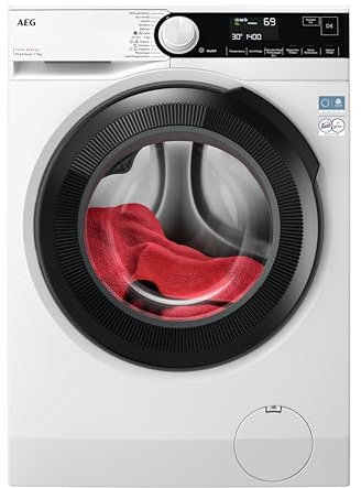AEG Lavatrice Carica Frontale Serie 7000 ProSteam, 9 kg, LR7FD94, Vapore Refresh, Tecnologia PreciseWash, Cesto Care Drum, Classe Energetica A, Motore Inverter, 1351 giri/min, 847x596x572 mm