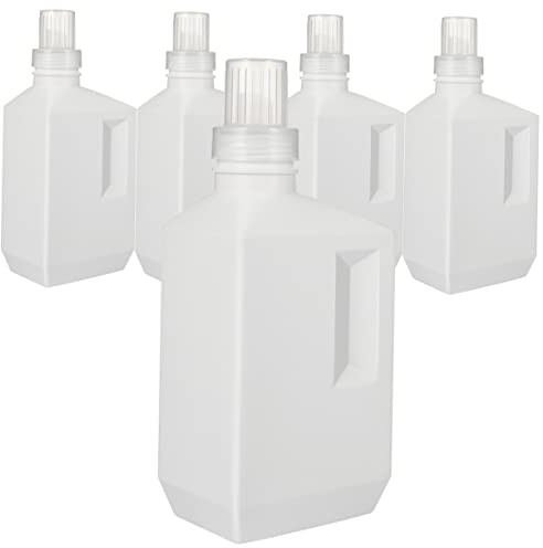 VICASKY 5 Pièces Distributeur de Lessive Pot à Lessive Bouteille Vide pour Flacons Rechargeables Flacons Réutilisables